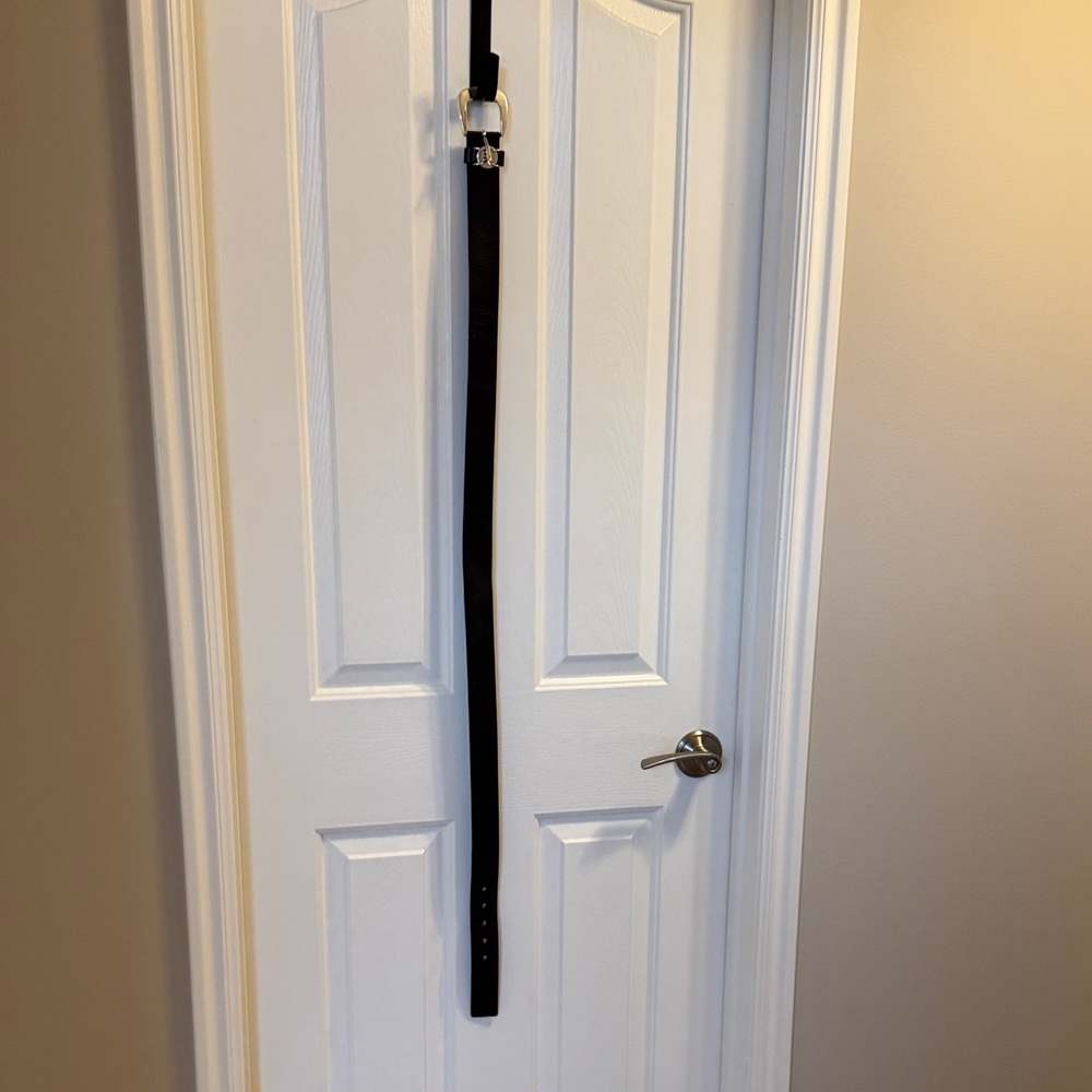 Michael Kors Black Belt with Silver Buckle